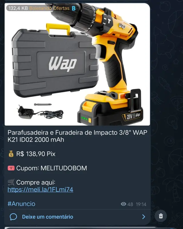 Publicação anterior: Parafusadeira WAP