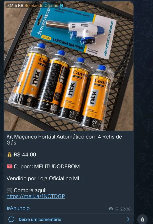 Publicação anterior: Kit maçarico